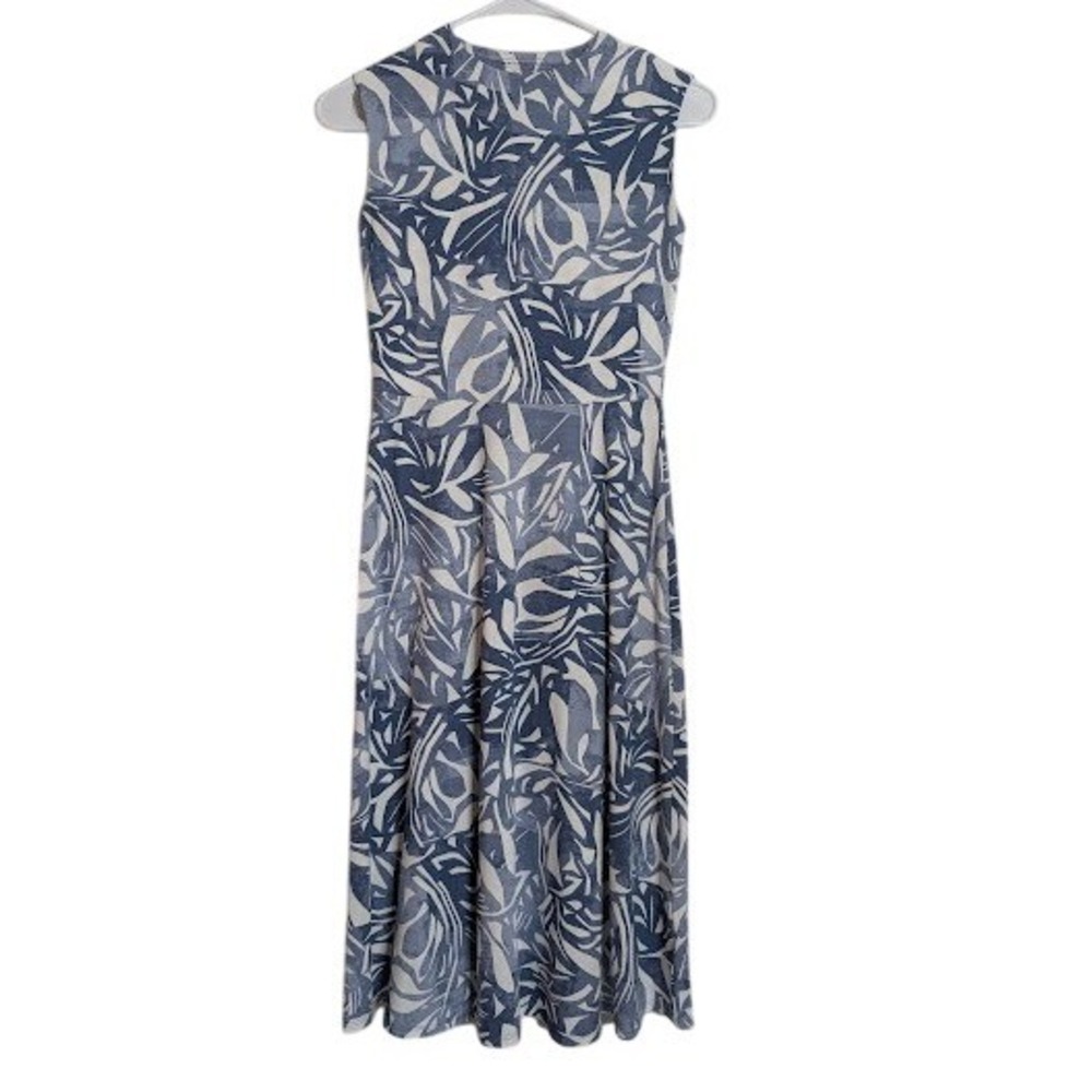 Coolibar UPF 50 Sun Protection Womens Size XXS Midi Tierra Tank Dress Leaf Blue